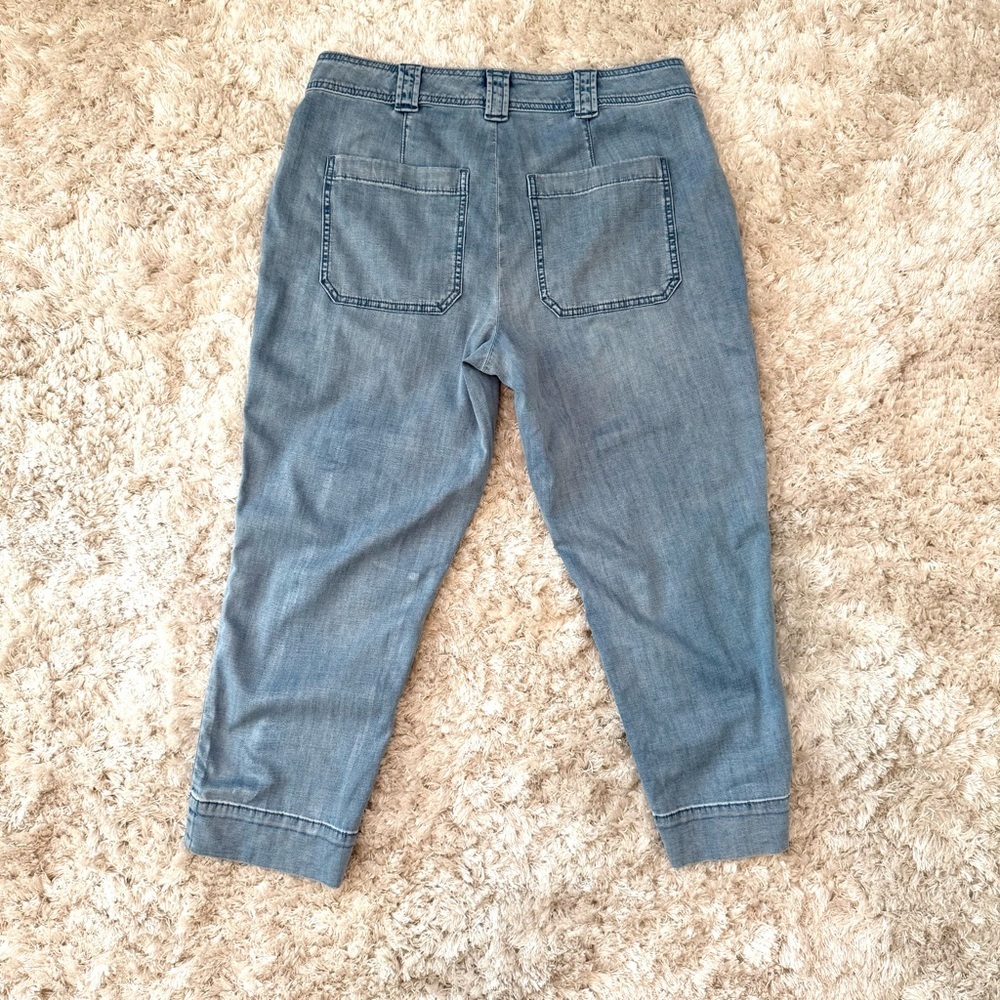 White House Black Market Blue Cropped Capri Jeans Womens Size 8 - Picture 3 of 6